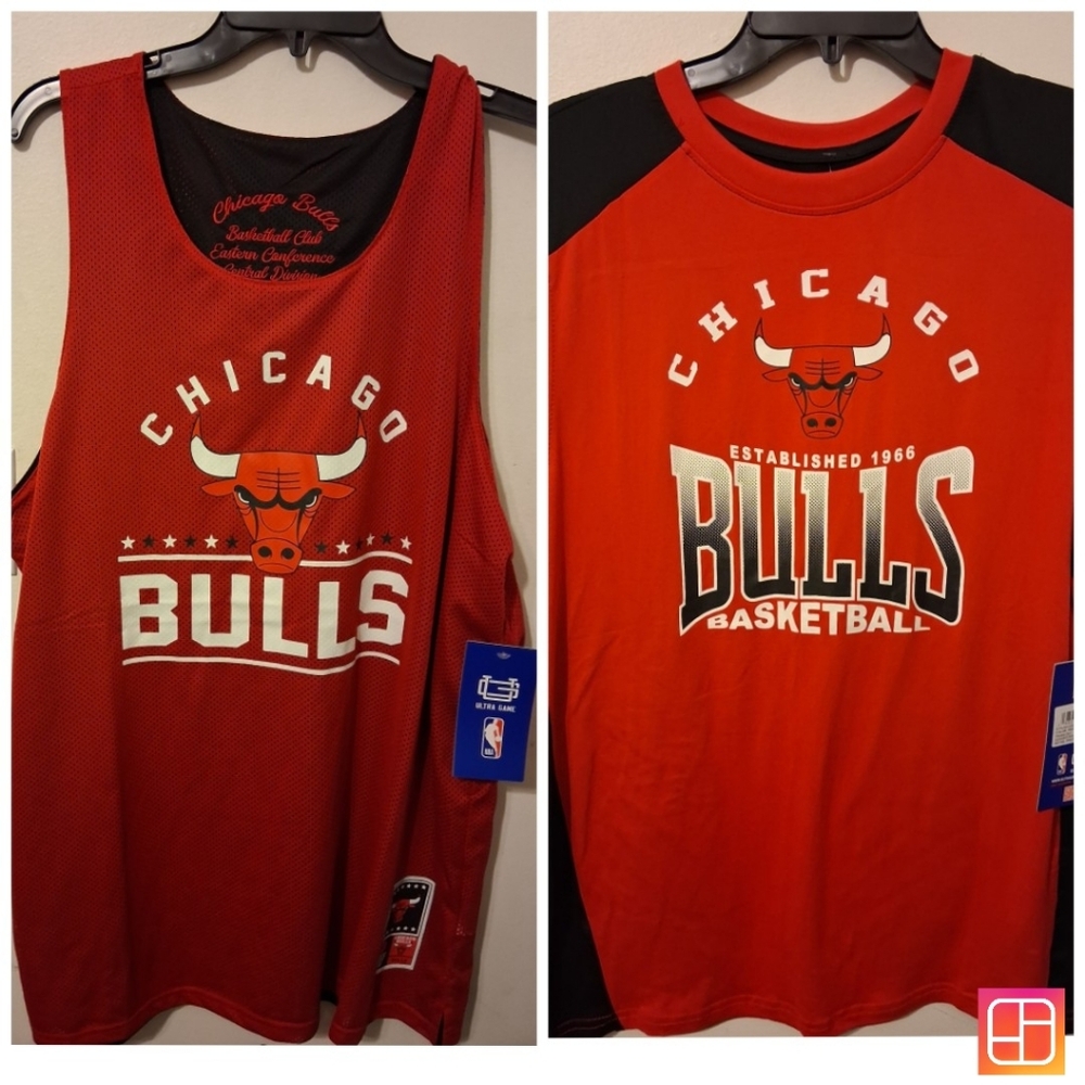 TWO Chicago Bulls Sleevsless Basketball